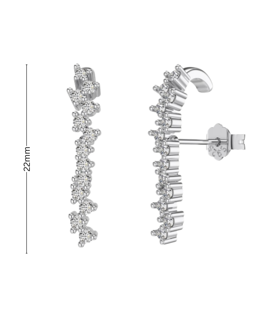 Sterling silver earrings with zircons