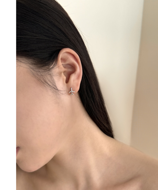 Sterling silver earrings with zircons