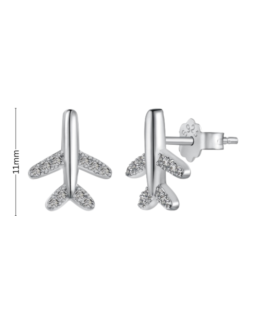 Sterling silver earrings with zircons