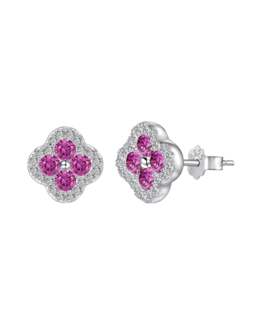 Sterling silver earrings with zircons