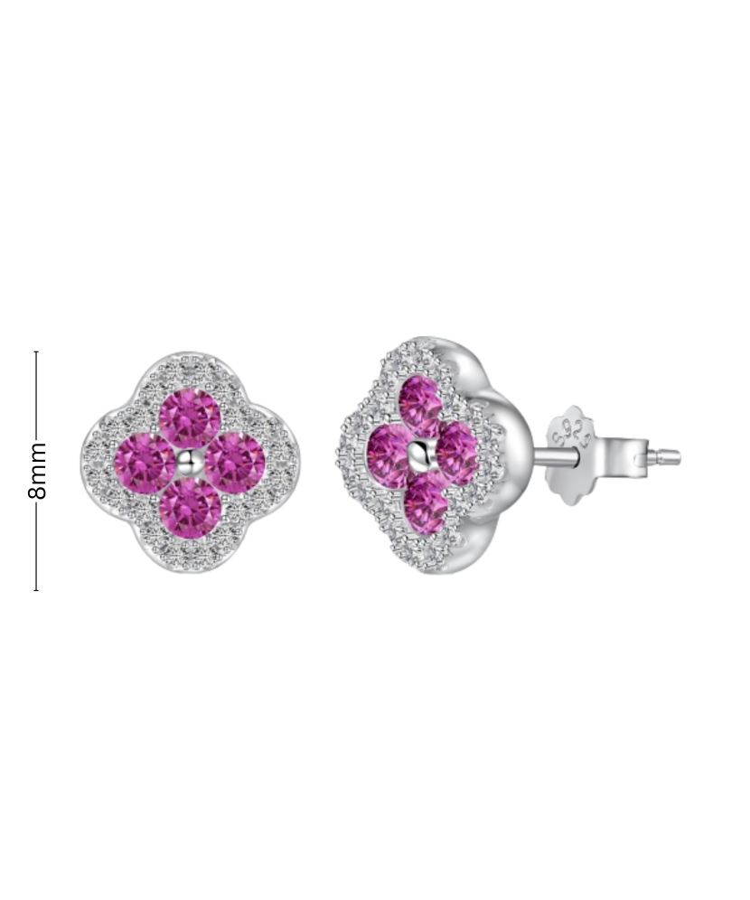 Sterling silver earrings with zircons