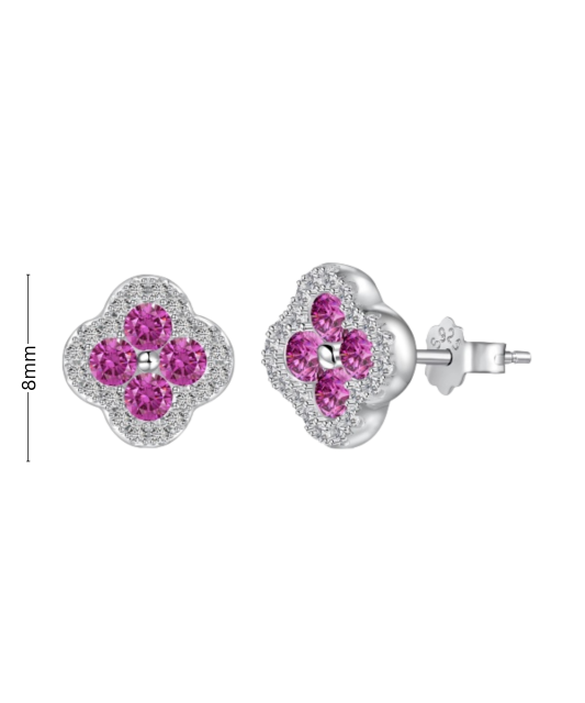 Sterling silver earrings with zircons