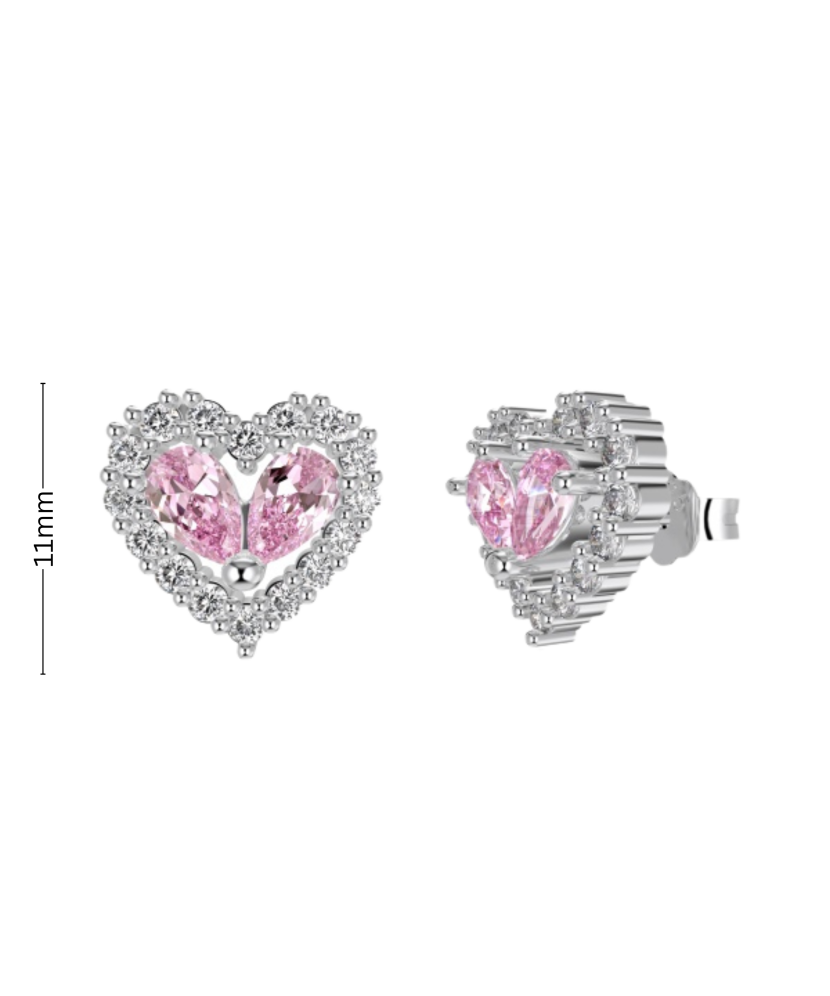 Hopeiset korvakorut zirkoneilla