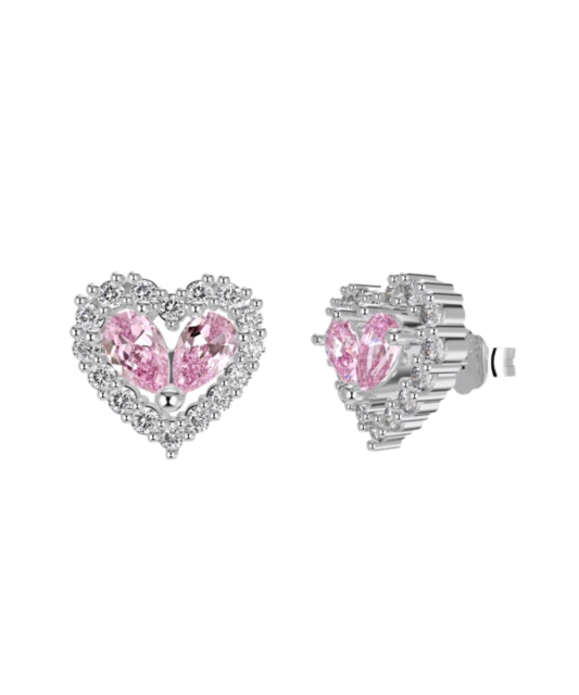 Sterling silver earrings with zircons