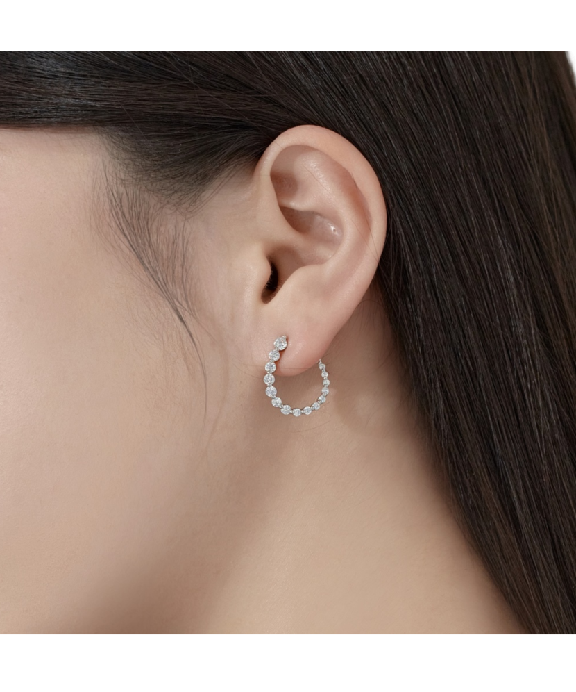 Sterling silver earrings with zircons