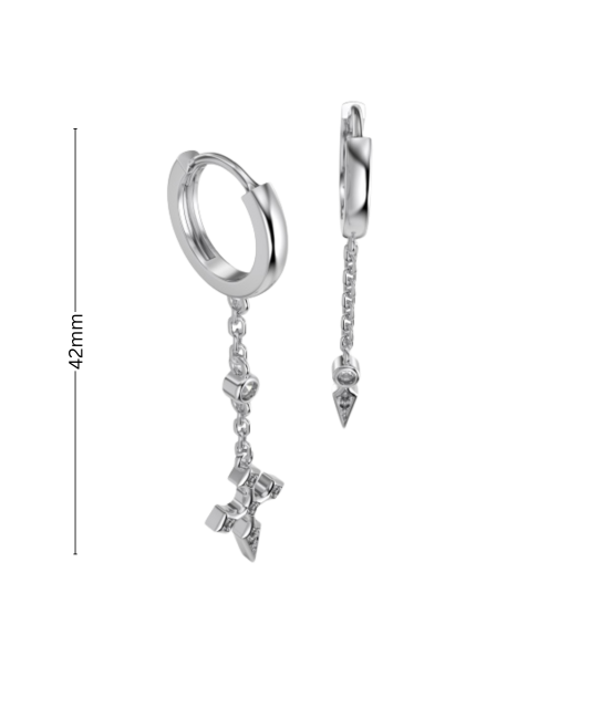 Sterling silver earrings with zircons
