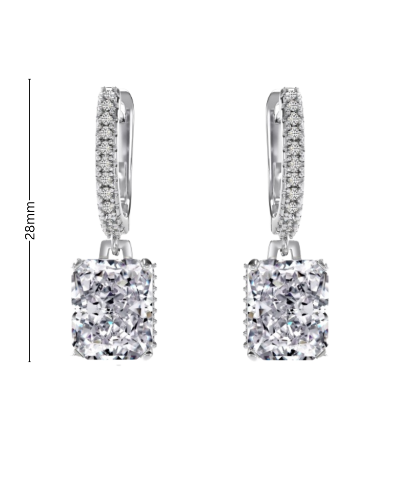 Sterling silver earrings with zircons