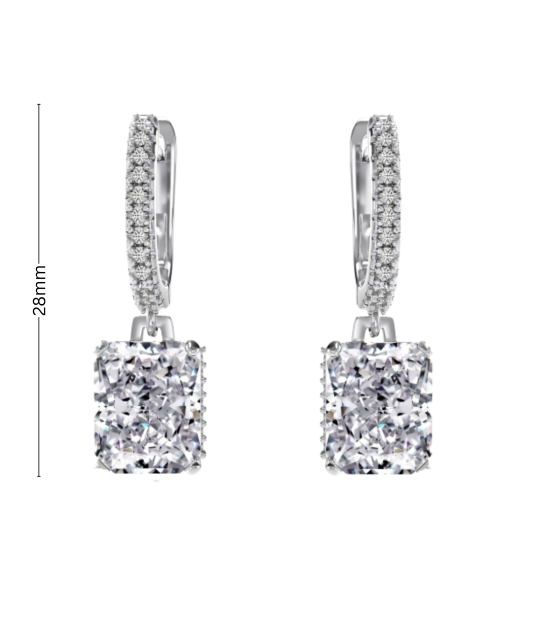 Sterling silver earrings with zircons