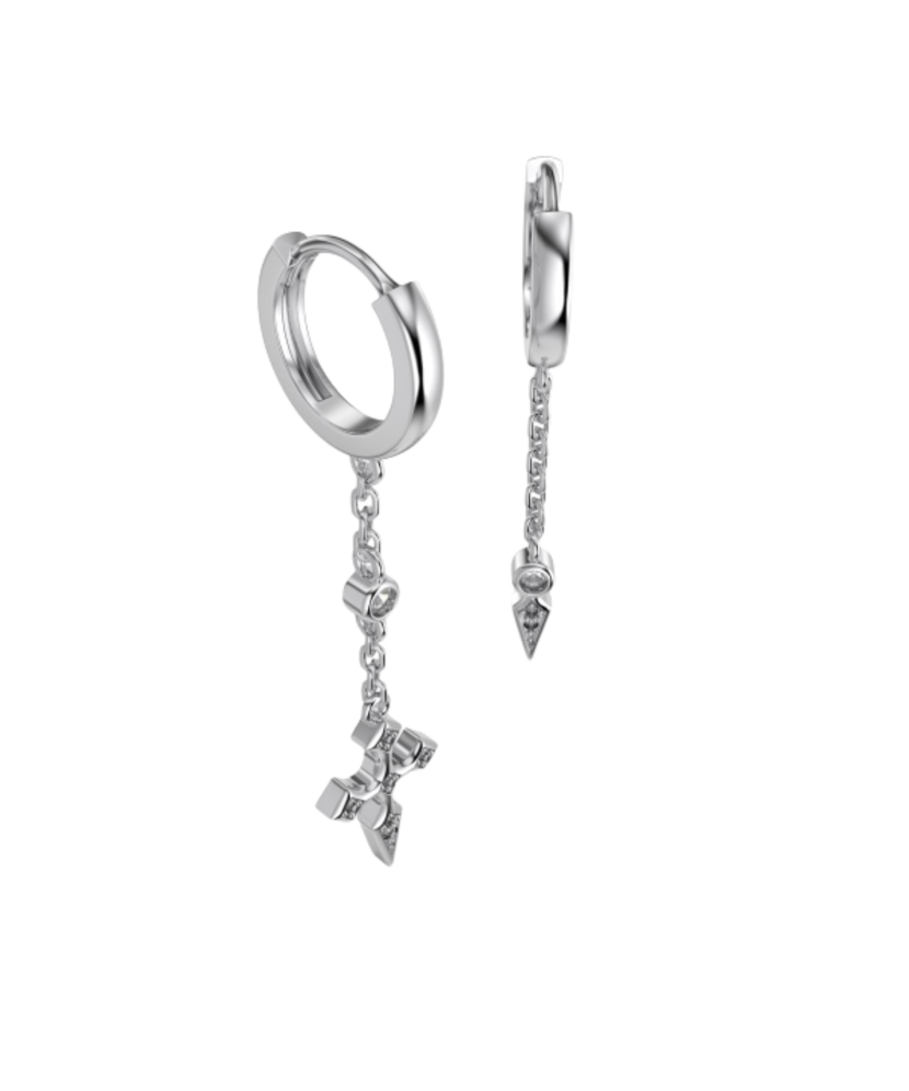 Sterling silver earrings with zircons