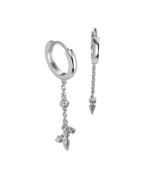 Sterling silver earrings with zircons