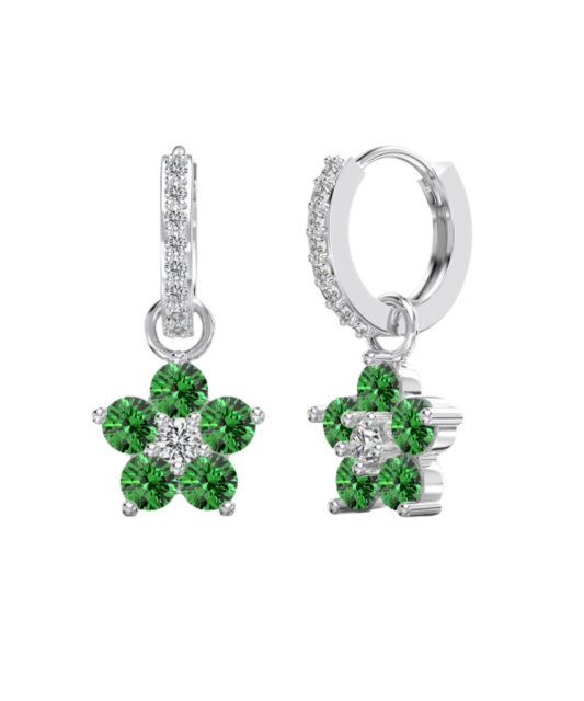 Sterling silver earrings with zircons