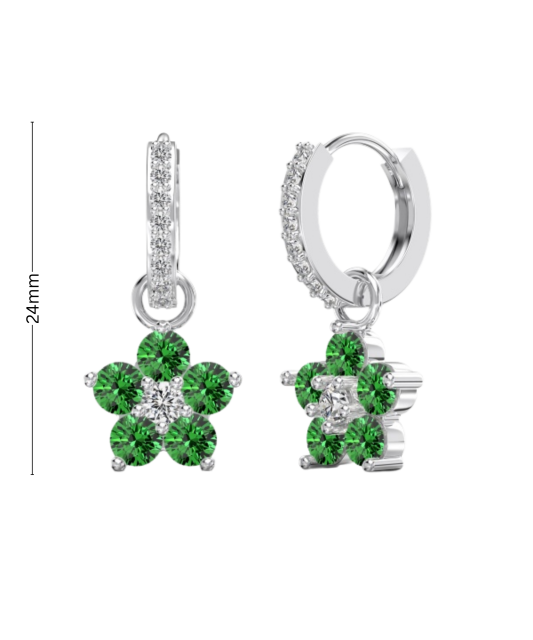 Sterling silver earrings with zircons