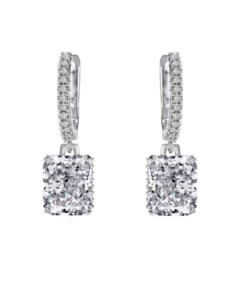 Sterling silver earrings with zircons