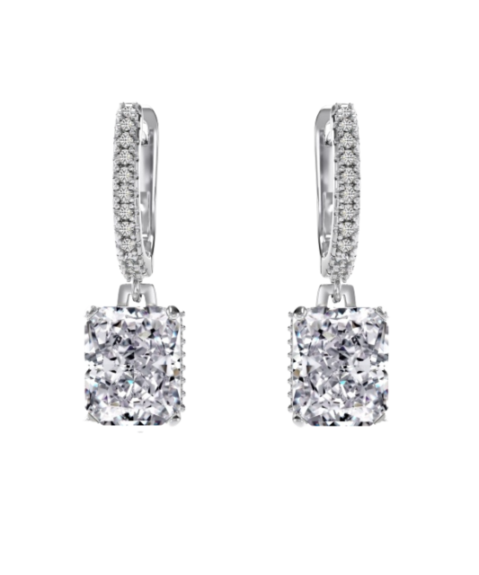 Sterling silver earrings with zircons