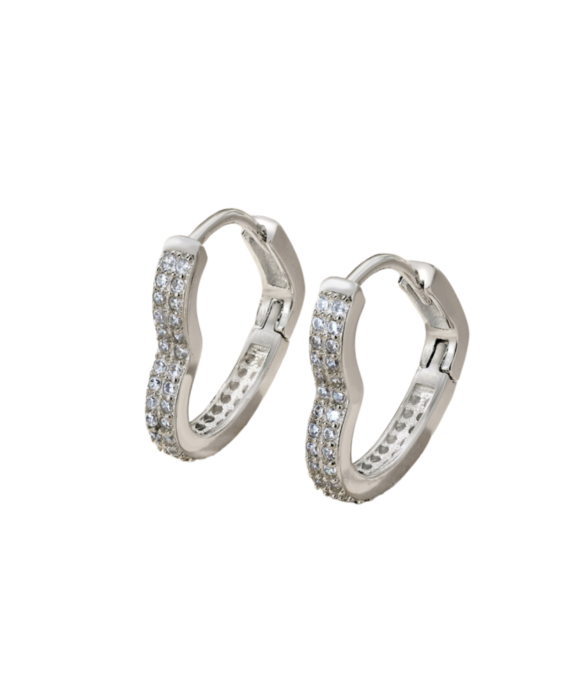 Sterling silver earrings with zircons