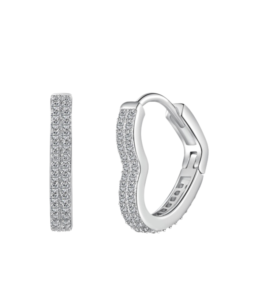 Sterling silver earrings with zircons