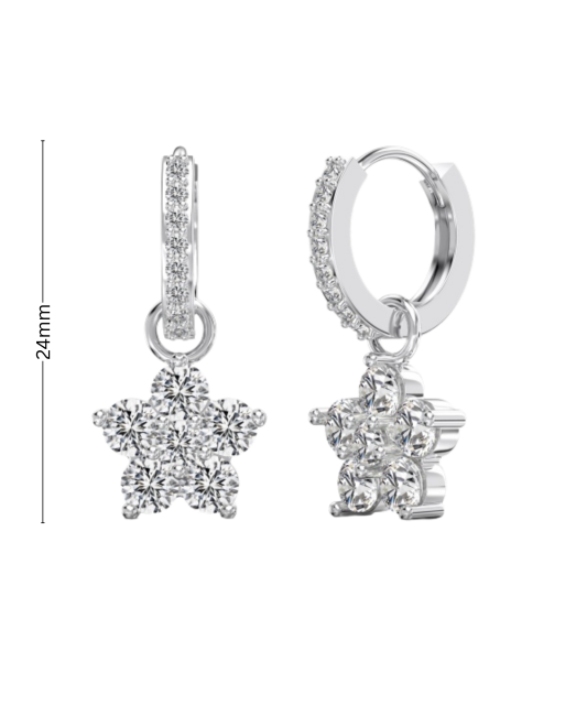 Sterling silver earrings with zircons