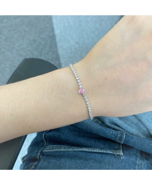 Sterling Silver bracelet with zircons