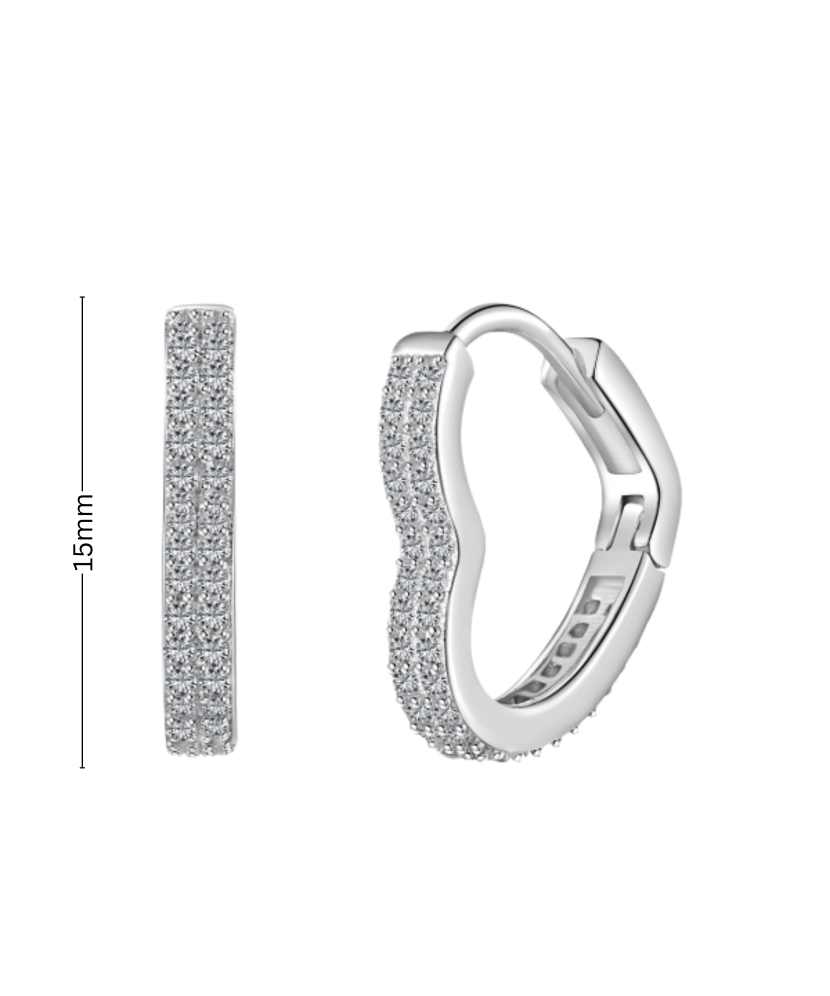 Sterling silver earrings with zircons