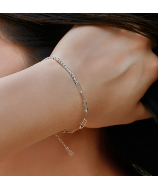 Sterling Silver bracelet with zircons