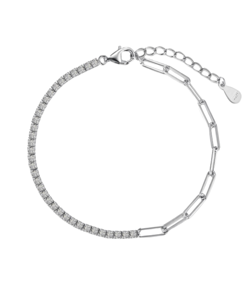 Sterling Silver bracelet with zircons