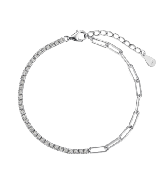 Sterling Silver bracelet with zircons