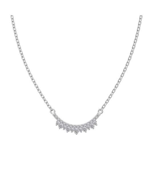 Sterling silver chain with zirconium pendant