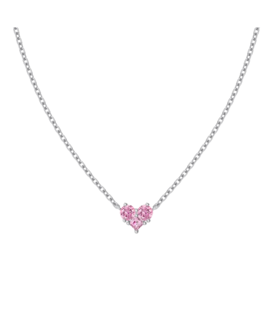 Sterling silver chain with zirconium pendant