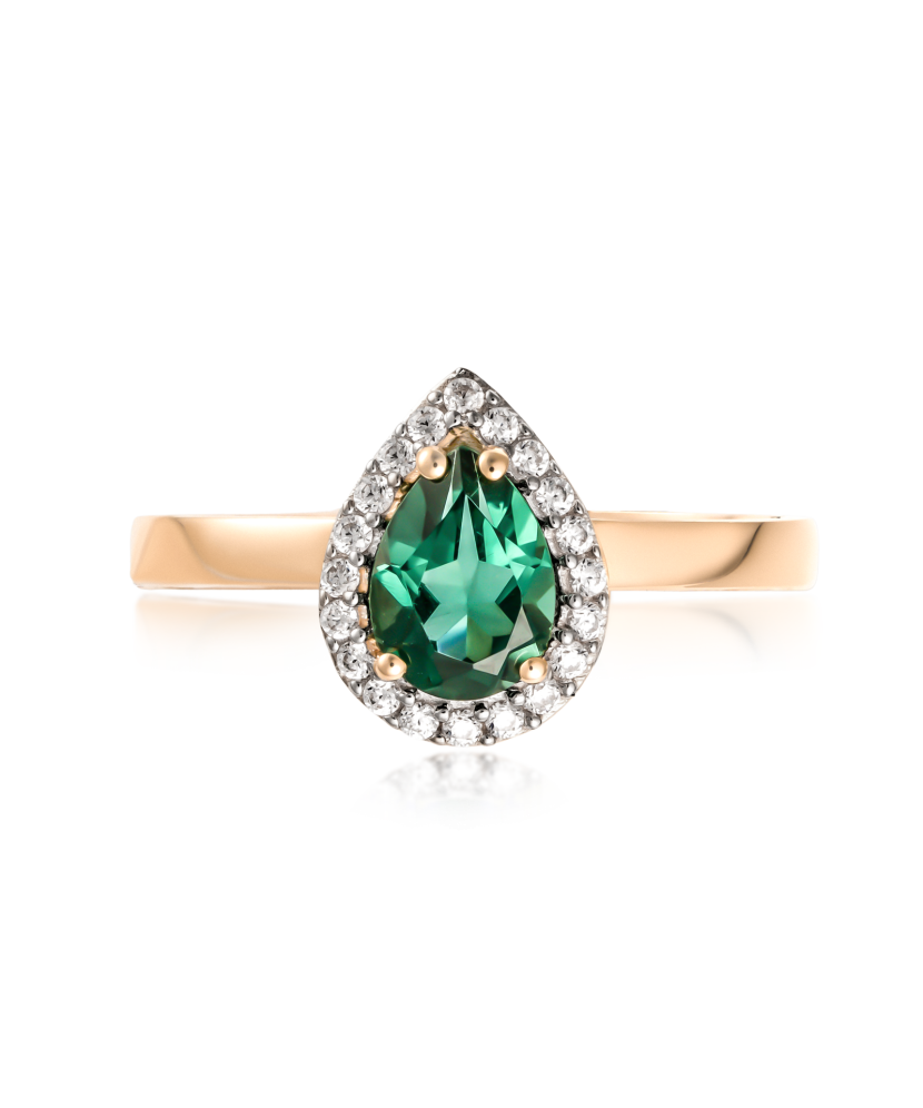 Kultasormus zirkoneilla