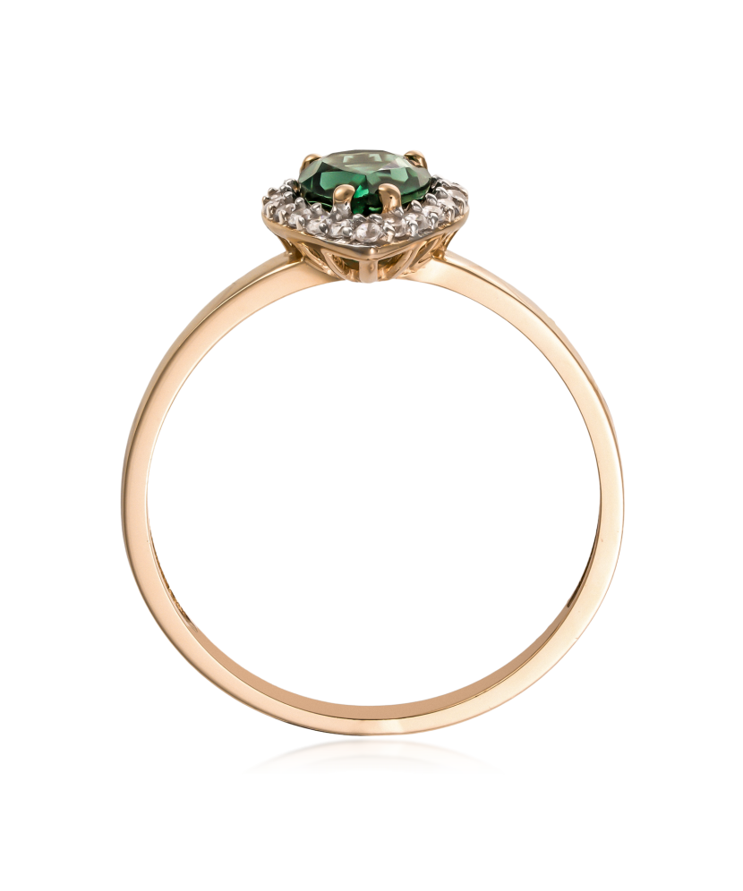 Kultasormus zirkoneilla