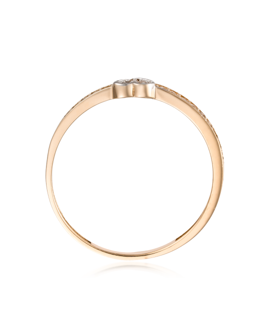 Gold ring with zircons