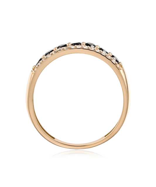 Gold ring with zircons