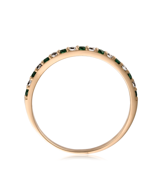 Gold ring with zircons