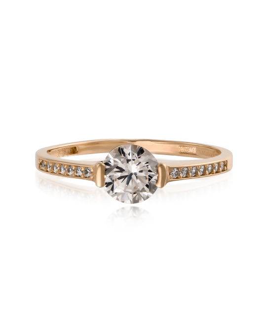 Kultasormus zirkoneilla