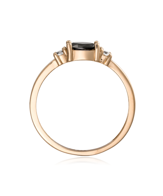 Gold ring with zircons