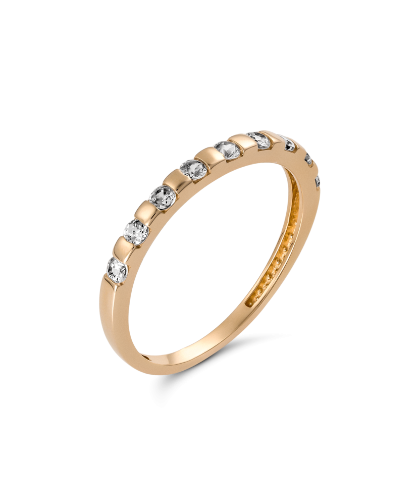 Gold ring with zircons