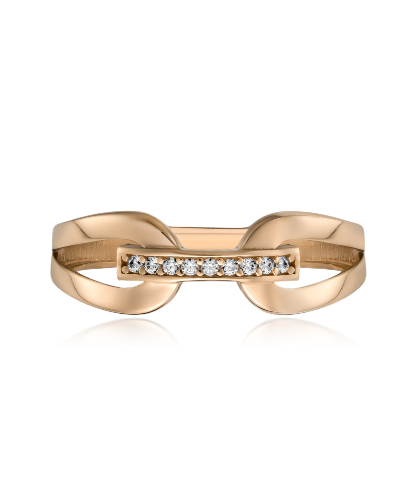 Kultasormus zirkoneilla