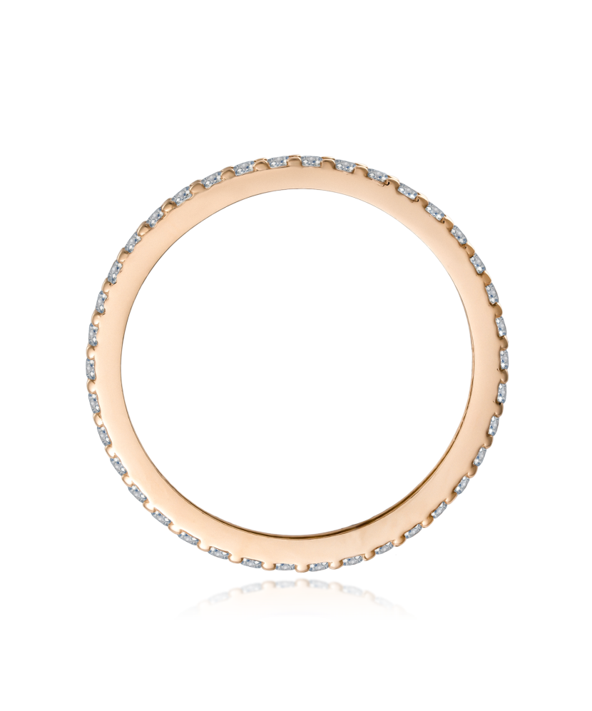 Gold ring with zircons