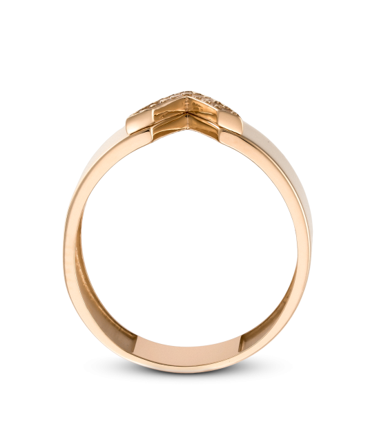 Gold ring with zircons