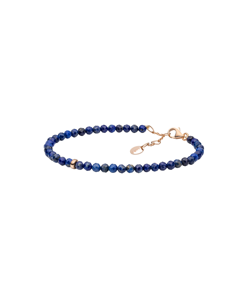 Bracelet with lapis lazuli and glided silver