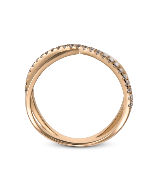 Gold ring with zircons