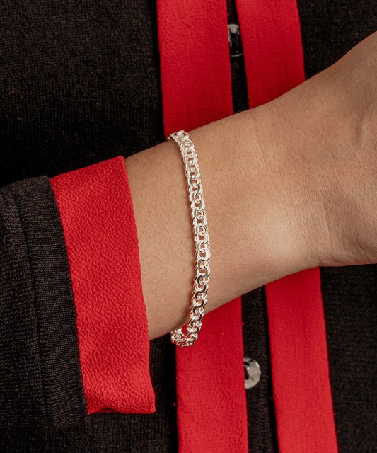 Sterling Silver bracelet "Bismark" 5.2mm