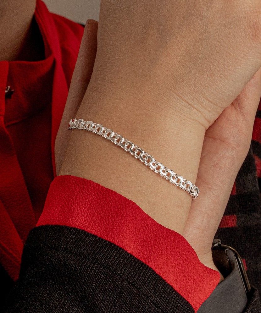 Sterling Silver bracelet "Bismark" 5.2mm