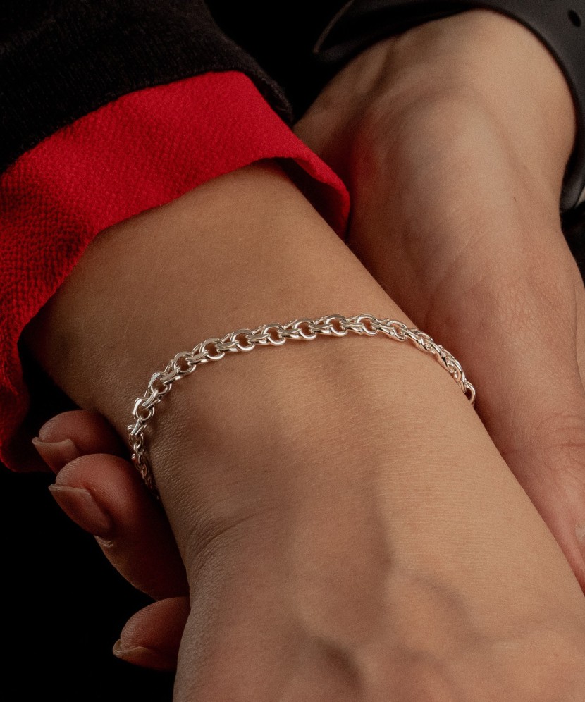 Sterling Silver bracelet "Bismark" 5.2mm