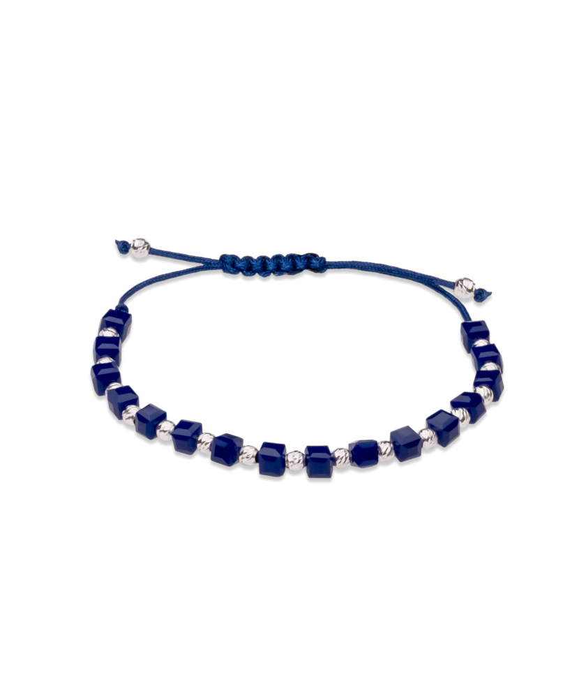 Musta lanka Rannekoru hopeallaja onyxilla