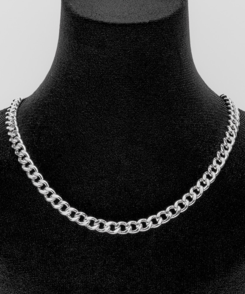 Sterling silver chain "Curb" 6.3mm