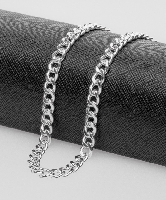 Sterling silver chain "Curb" 6.3mm