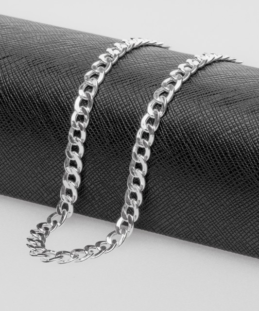 Sterling silver chain "Curb" 5.9mm