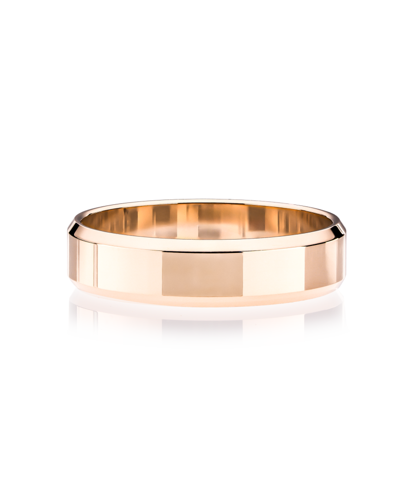 Gold wedding ring 4.5mm with comfort - 9K