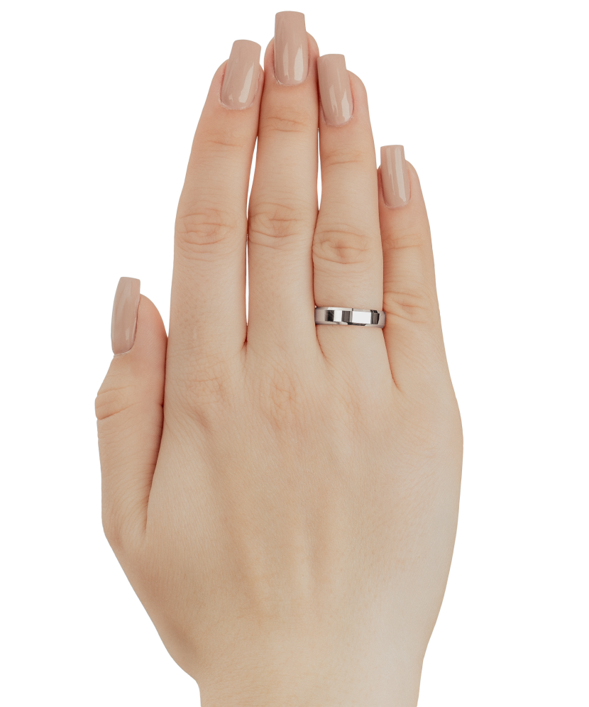 White Gold wedding ring 4.5mm with comfort